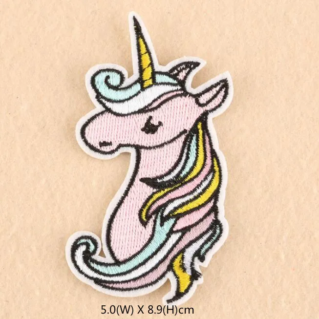 Embroidery Unicorn Patches for Clothes Ironing on Stickers Jacket Patch Sewing Applique for Jacket Jeans Shoes Backpack Badges