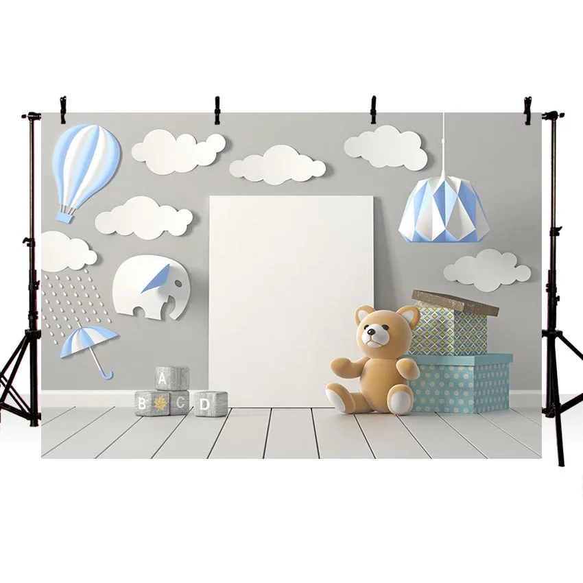 

MEHOFOTO Baby Room Interior Bear Plush Toy Baby Child Photography Background Customized Photographic Backdrops For Photo Studio