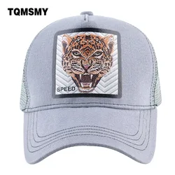 TQMSMY mężczyźni i kobiety zwierząt Leopard czapki baseballowe Cartoon czapka typu Trucker czapki męskie czapka typu Trucker Mesh czapki z prostym daszkiem TMDH104