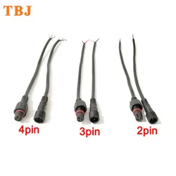 5 Pairs 2PIN 3PIN 4PIN Waterdichte IP68 Led Strip Connector Kabel Mannelijke + Vrouwelijke Connectors Wit Zwart