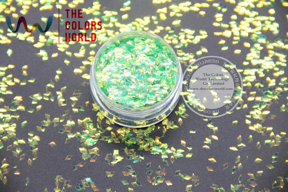 TCR333 American Fantasy Iridescent  Light Green Colors Diamond Shape 2MM Size Glitter Spangles for nail art and DIY decoration