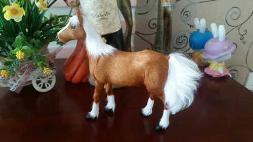 

simulation horse about 20x23cm model,polyethylene&furs brown horse toy,home decoration toy Xmas gift w4240
