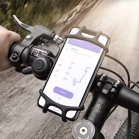 Universal Phone Silicone Holder Bicycle Motorcycle Mobile Buckle Pull Non-slip Adjustable Bike Handle GPS Mount barracket Stand
