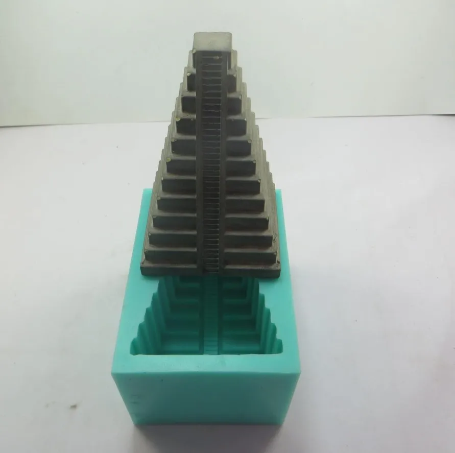 SN0001 Silicone Mold for concrete Trapezoidal cement tower silicone mould 3D handmade cement molds Food Grade PRZY free shipping