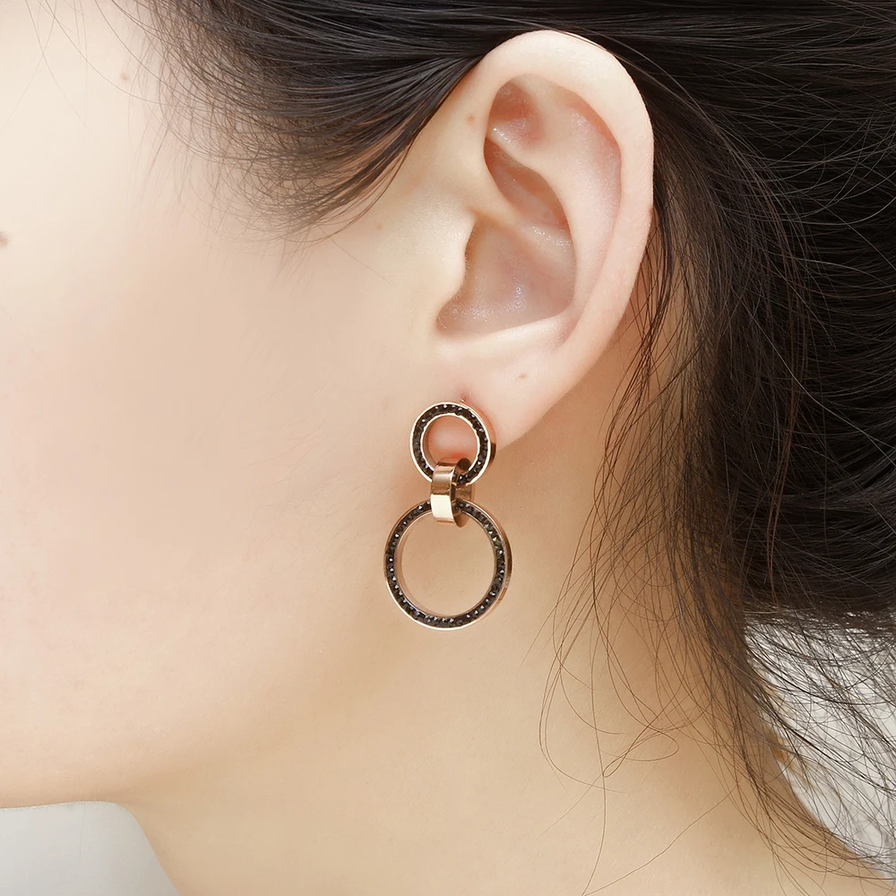 Shape Drop Earrings For Women Stainless Steel Jewelry Accessories