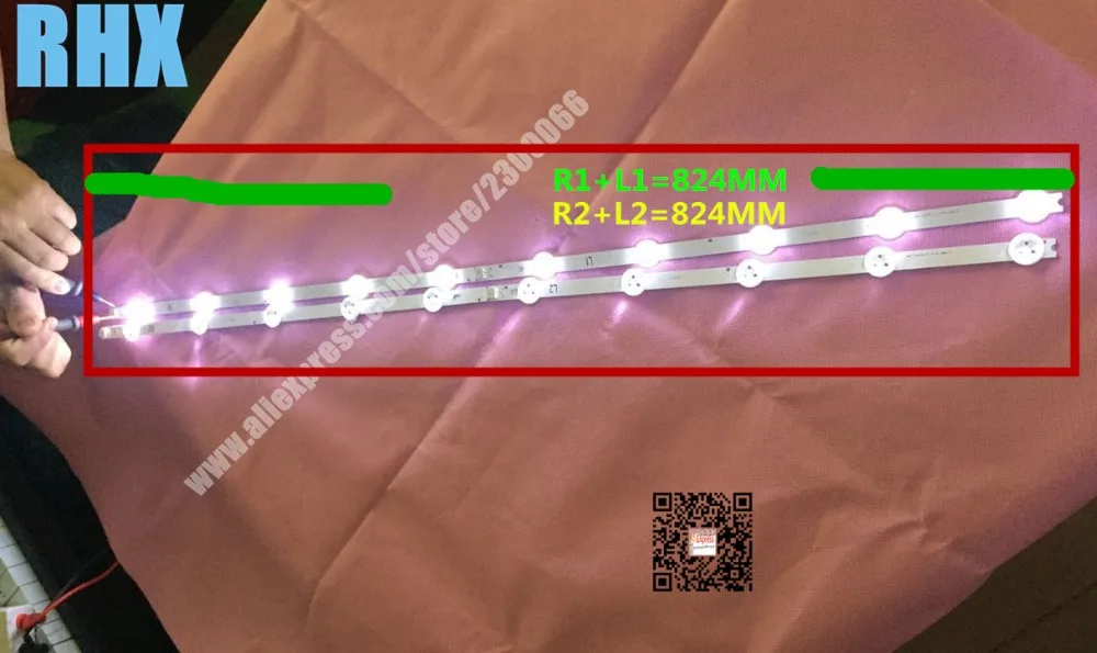 

10Pieces/lot NEW100% FOR 42-inch LCD TV backlight bar 42LN540V 42LN613V 42LA620V LC420DUE R1+L1=824MM R2+L2=824MM