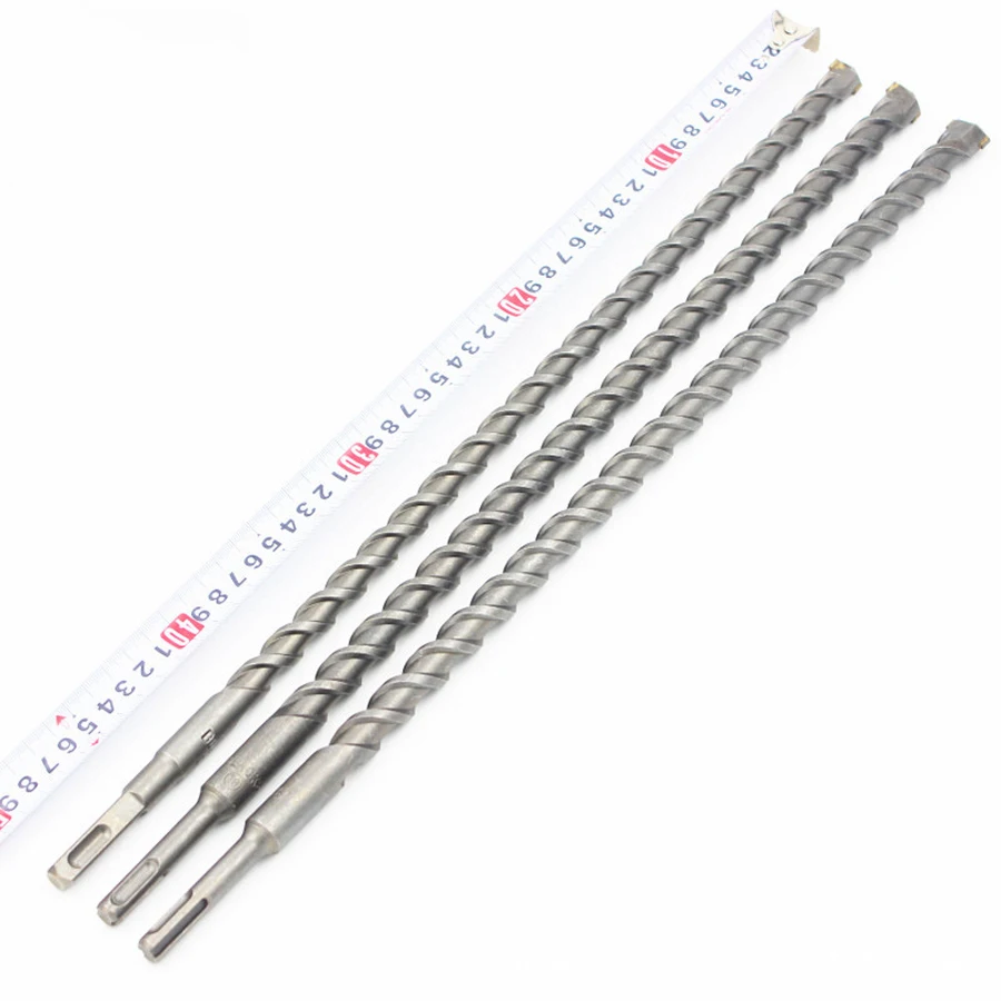 1pcs 500mm lenth sds plus Chrome steel percussion drill bit Cement drill hole saw Wall Drill Square shank for Building site