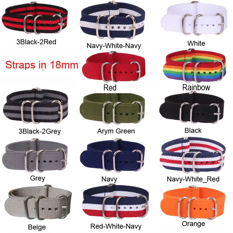 10pcs Wholesale Lot Stripe 16mm 18mm 20mm 22mm 24mm Retro Cheap fabric Nylon Watch Woven Strap Band belt watchbands
