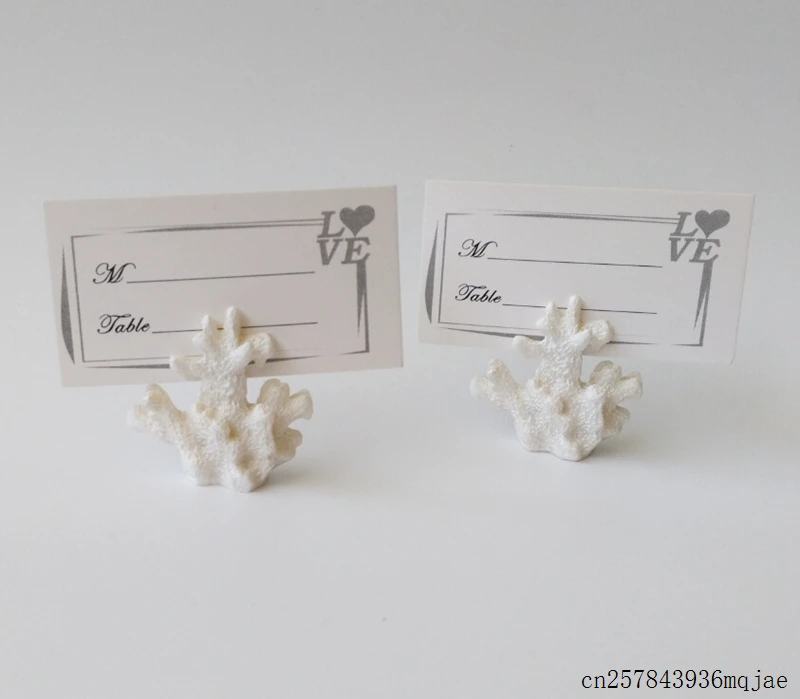 100 Pcs Coral Place Card Holders 