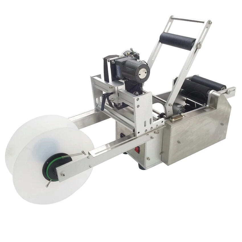 

Transparent label applicator, label stick machine, stickers dispenser, round bottle labelling machine, semi-utomatic labeller