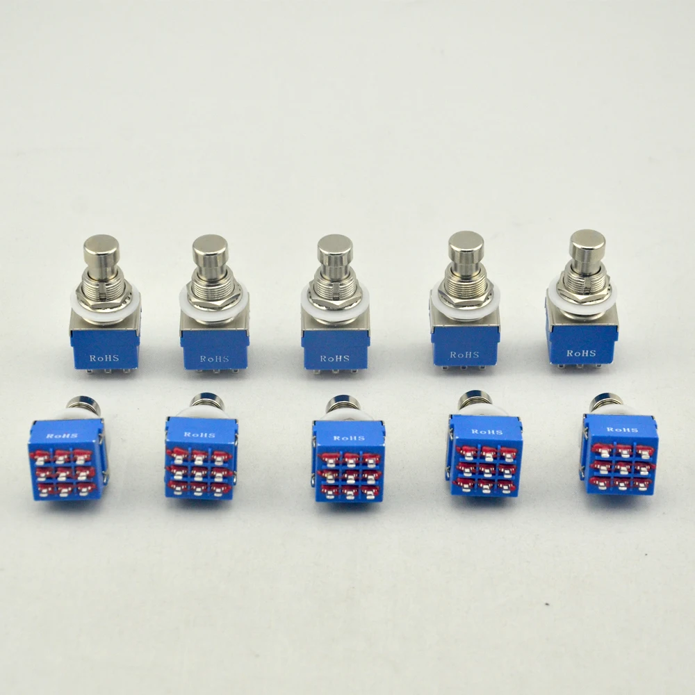 New LANDTONE 9PIN 3PDT Foot Switch For DIY Guitar Effects Pedal Kits True Bypass Free Shipping