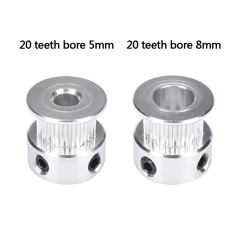 GT2 20 teeth bore 5/8 mm Pulley with 2m GT2-6mm Open timing Belt KIT For 3D Printer(4xM3 setscrews and 1xAllen Key)