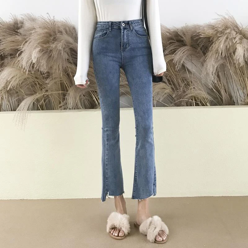 

Cheap wholesale 2019 new autumn winter Hot selling women's fashion casual Denim Pants MC135