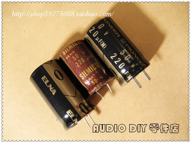 Imagem -02 - Elna Produtos Vanguard Pioneer Personalizados 220uf 50v Capacitor Eletrolítico de Áudio Caixa de Original Japonesa com 10 30 Peças