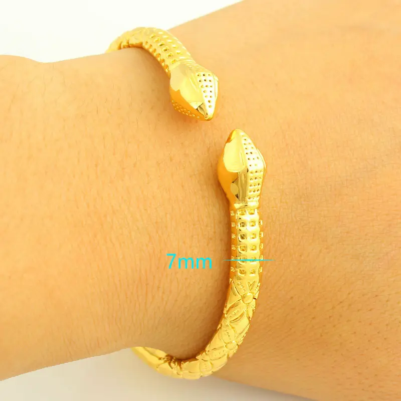 Adixyn 2pcs/lot Free Size Gold Nail Bracelet For Women Men Gold Color Bangle jewelry Ethiopian/USA/African Items