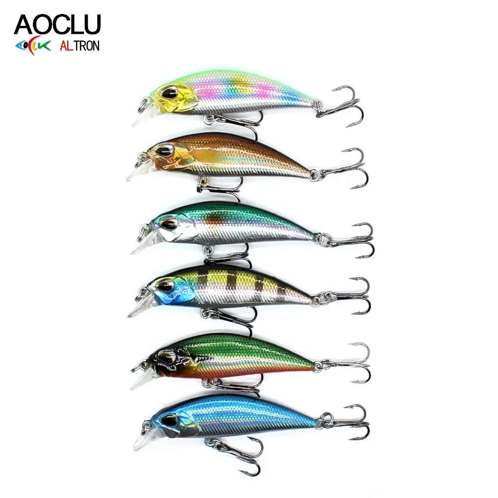 AOCLU-Sinking Wobblers Jerkbait, Hard Bait, Small Minnow Crank Lure, Freshwater, Inshore, Beach, Rock, Trout Fishing, 45mm, 4.0g