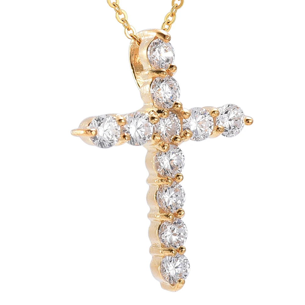 IJD2406 Crystal Shiny Newest Cross Cremation Keepsake Pendant Exquisite Cross Memorial Ashes Holder Urn Men/Women`s Necklace Urn