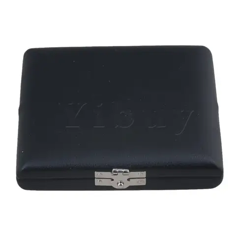 Yibuy lack PU Leather English Horn Reeds Box Reeds Case with Flannel Slot Inside for 6pcs English Horn Reeds