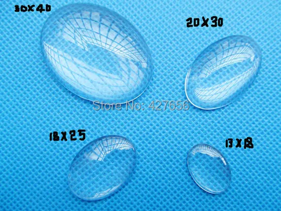 100pcs Good Quality 13MMX18MM Oval Clear/ Transparent Glass Cabochons/Cover Cabs,Pendants Domed for Photos,Cabochons, or Art