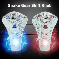 Universal Manual Gear Stick Shift Shifter Snake Cobra Car Styling Blue /Red LED Light Eyes Interior Accessory Gear Shift Knob