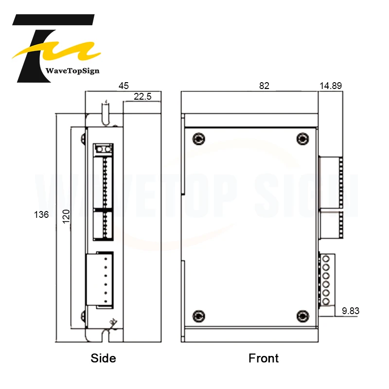 Controlador de Motor paso a paso Digital tipo Bus de 2 fases YKD2608PR YKD2608PC entrada DC24V-80V Motor de partido 86 interfaz de RS-485 serie