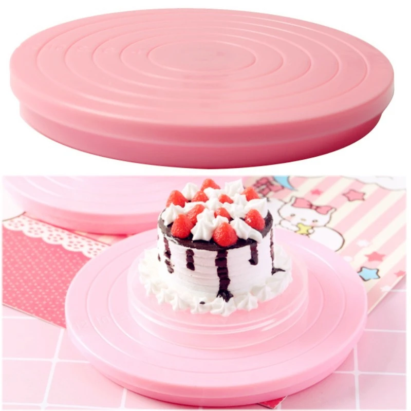 1Pc New Food Grade Material Cake Turntables Rotating Anti-skid Flexible Round Cake Stand DIY Cake Decorating Tools Rotary Table