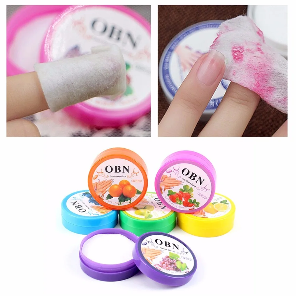 Manicure Nail Art Polish Remover Pad Nail Varnish Wet Wipes Paper Towel Fruit Flavor Nail Gel Remover Cleaner