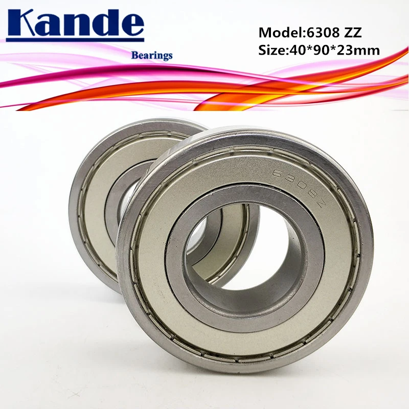 

Kande 6308ZZ 2PCS ABEC-5 6308 2Z Single Row Deep Groove Ball Bearing 40x90x23 mm 6308Z Bearing