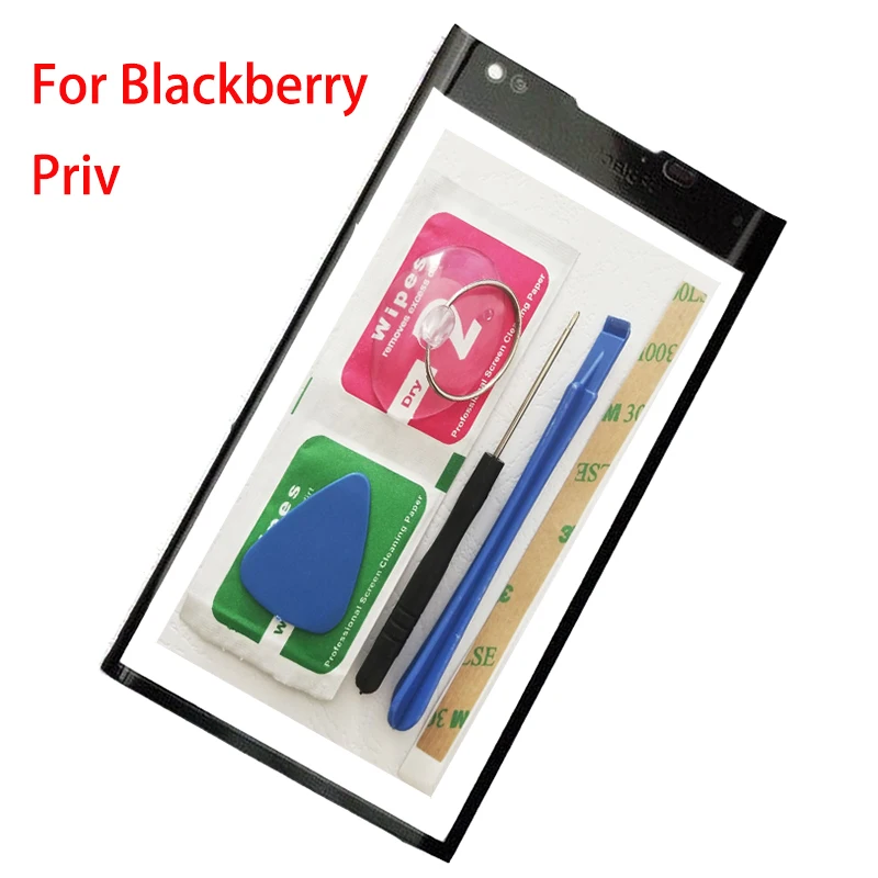 

ZUCZUG New Front Outer For Blackberry Priv Front Glass Front Outer Panel 5.4 Inch+Repair Tools