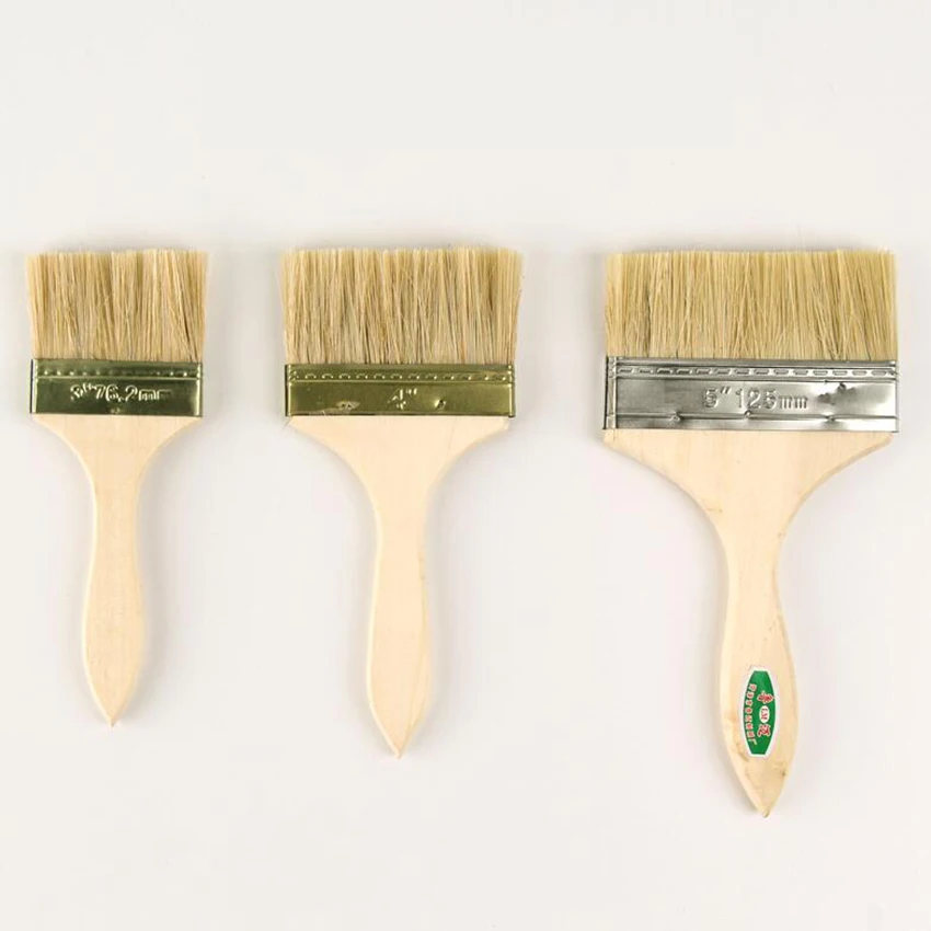 Banshua-Juego de pinceles de nailon de alta calidad para pintura al óleo, cepillo de barbacoa para arte de pintura, fácil de limpiar cepillo de limpieza de madera, 7 unids/set