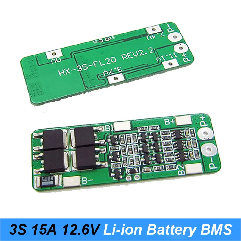 

High quality 3S 15A Li-ion Battery18650 Charger Protection Board PCB BMS12.6V Cell Charging Protecting Module for electric tools