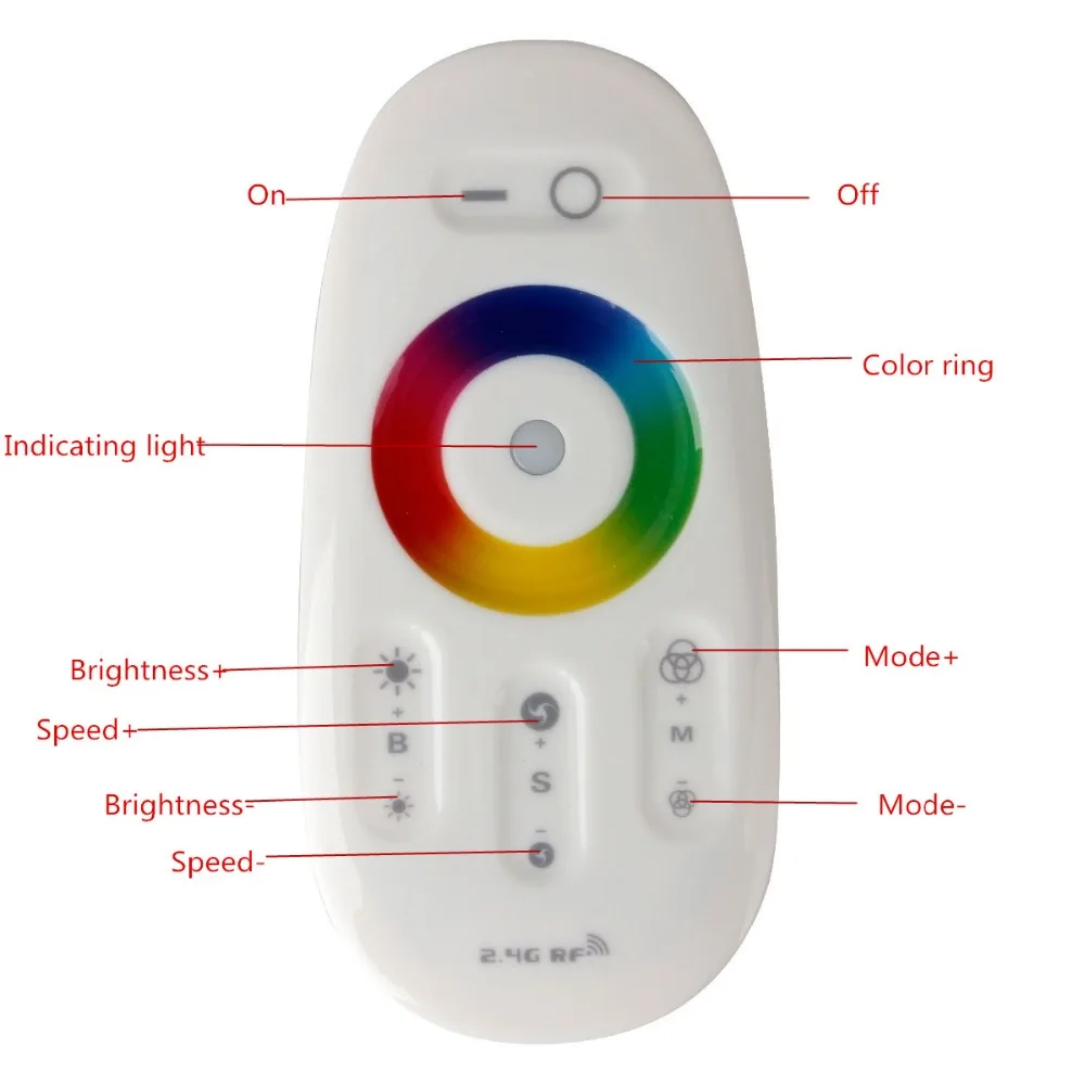 Imagem -05 - Osiden 2.4g Led Rgb Rgbw Controlador Dc1224v Tela de Toque rf Controle Remoto para Rgb Led Strip