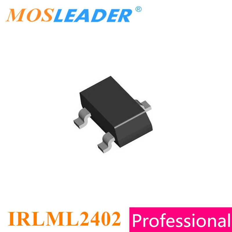 Mosleader IRLML2402 SOT23 1000PCS IRLML2402TR IRLML2402PBF IRLML2402TRPBF N-Channel 20V Made in China คุณภาพสูง