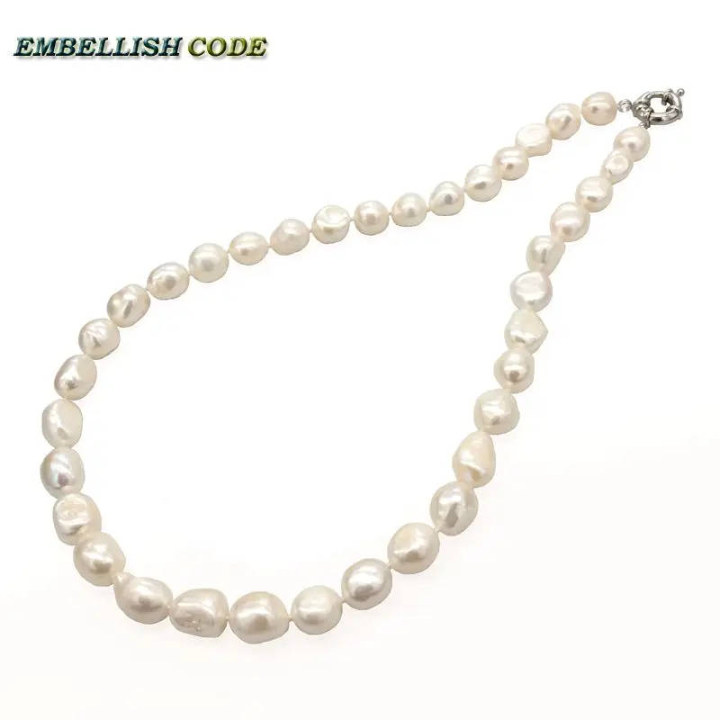 selling well white wonderful baroque Irregular pearls real natural freshwater pearl choker necklace for girl women fine jewelry