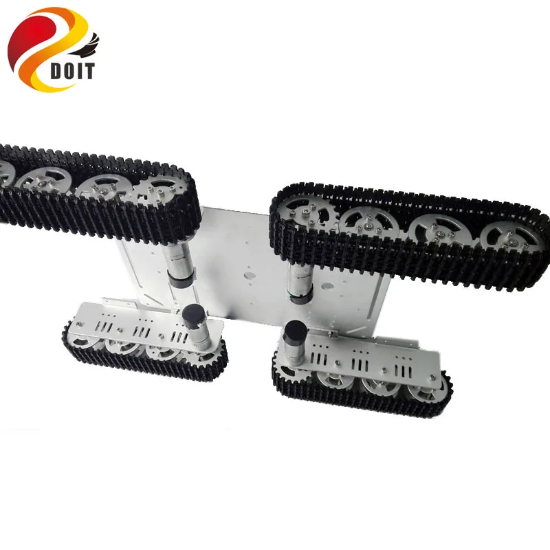 Doit 4wd metal robô tanque chassi do carro t600 4 movidos a motor rastreado modelo trilha rastreador inteligente lagarta lagarta