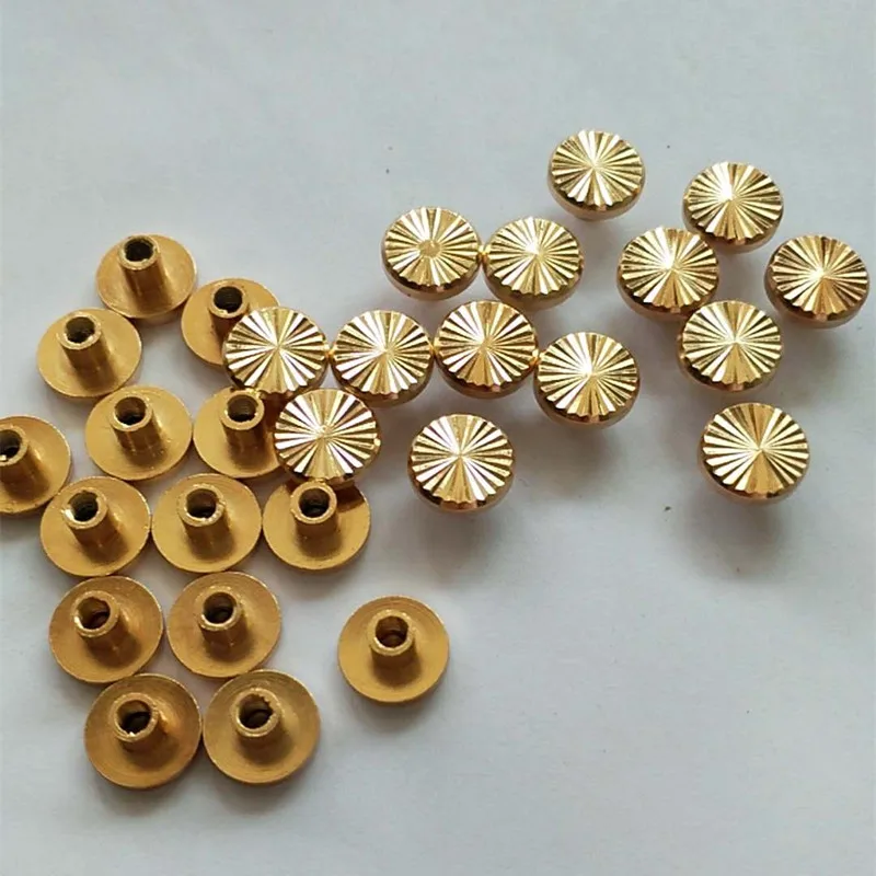 XUNZHE New 20pcs 10*5 mm Sunflower model Luggage Leather metal Craft Solid Screw Nail Rivet Head Belt/strap Rivets Book screws