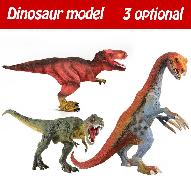 Jurassic world solid simulation dinosaur model toys, 3 large sickle dragon Tyrannosaurus Rex animal model