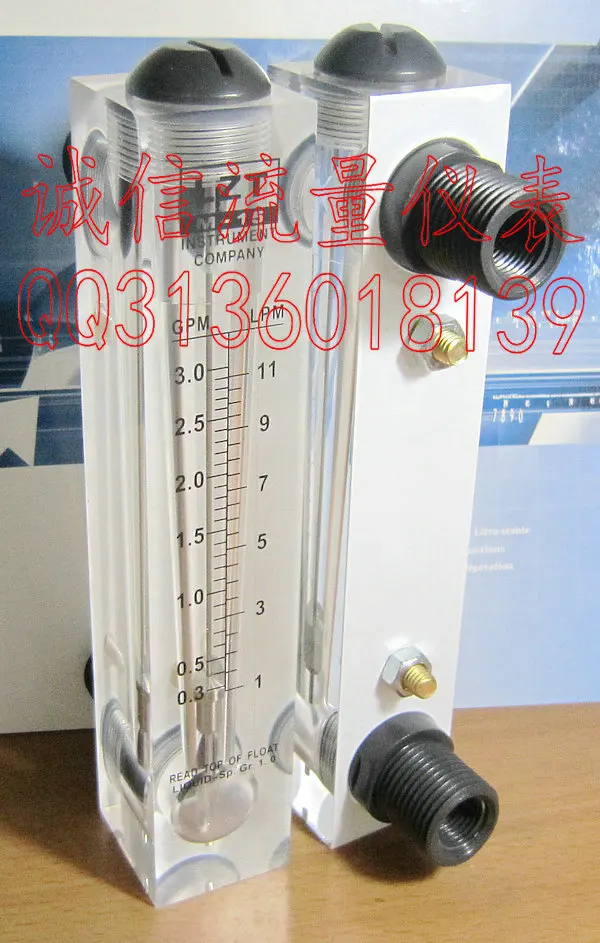 

LZT-15 panel liquid flowmeter 0.3-3GPM, 1-11LPM flow meter