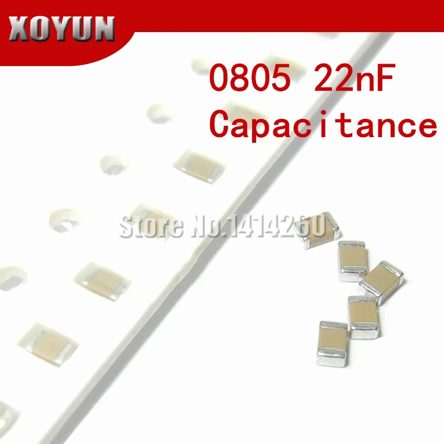 500pcs 0805 22NF Y5V Error 20% 50V 0805 223 SMD Thick Film Chip Multilayer Ceramic Capacitor