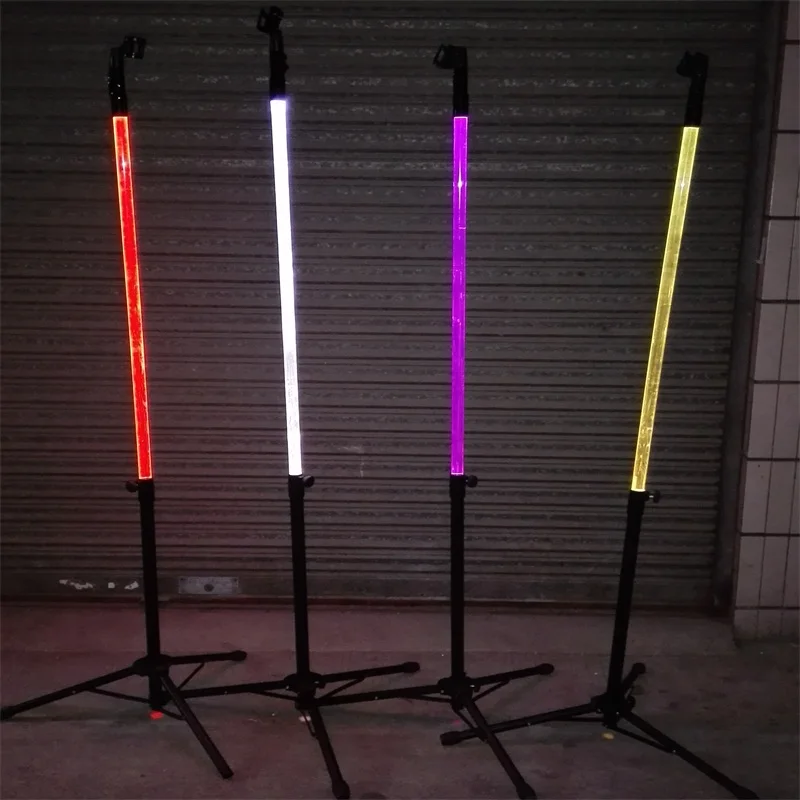 New design colorful glowing flashing LED microphone stand LED microphone base for singer image 4