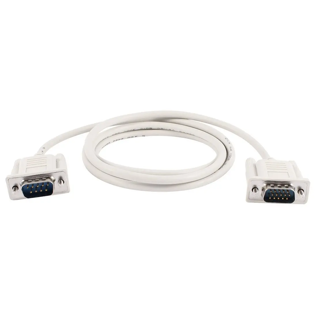 1.4M RS232 DB9 9 Pin Male Naar Vga Video 15 Pin Male Adapter Kabel Lichtgrijs