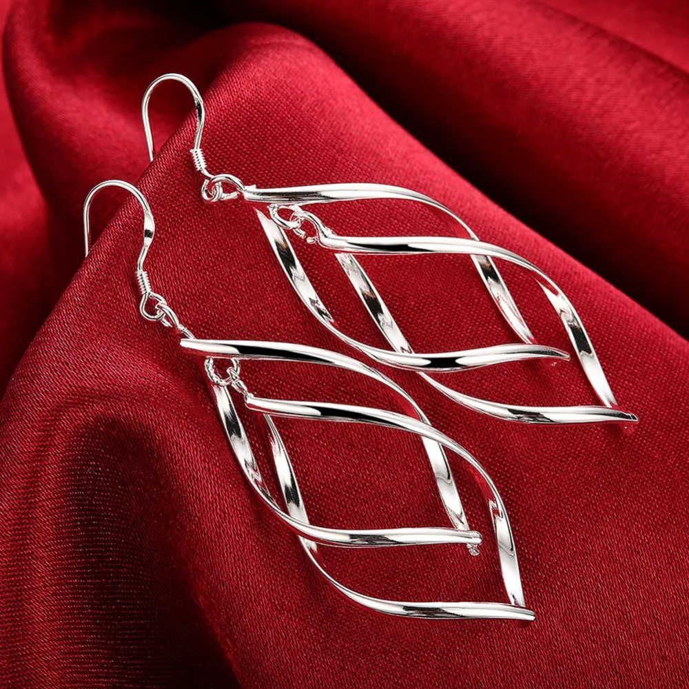 

Wholesale Price 925 Sterling Silver Earrings Women's Fashion Jewelry Drop Earrings Deliver Love Wife