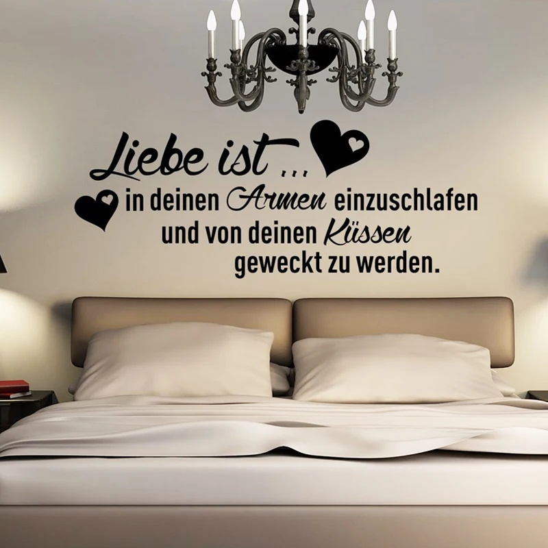 Stickers Liebe Ist In Deinen Armen Einzuschlafen Vinyl Wall Decal Wall Art Decor Living Room Home Decor Poster House Decoration