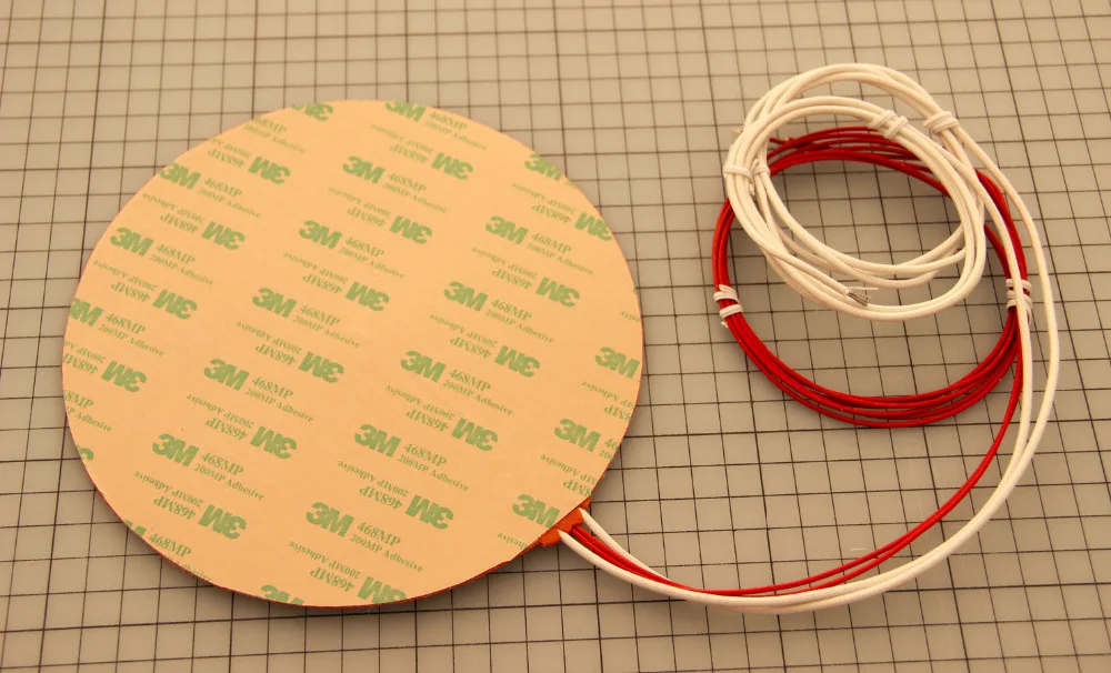 Delta 3D Printer Heated bed Dia 170mm 200W 12V 24V 120V 220V Keenovo Circular Round Silicone Heater Pad