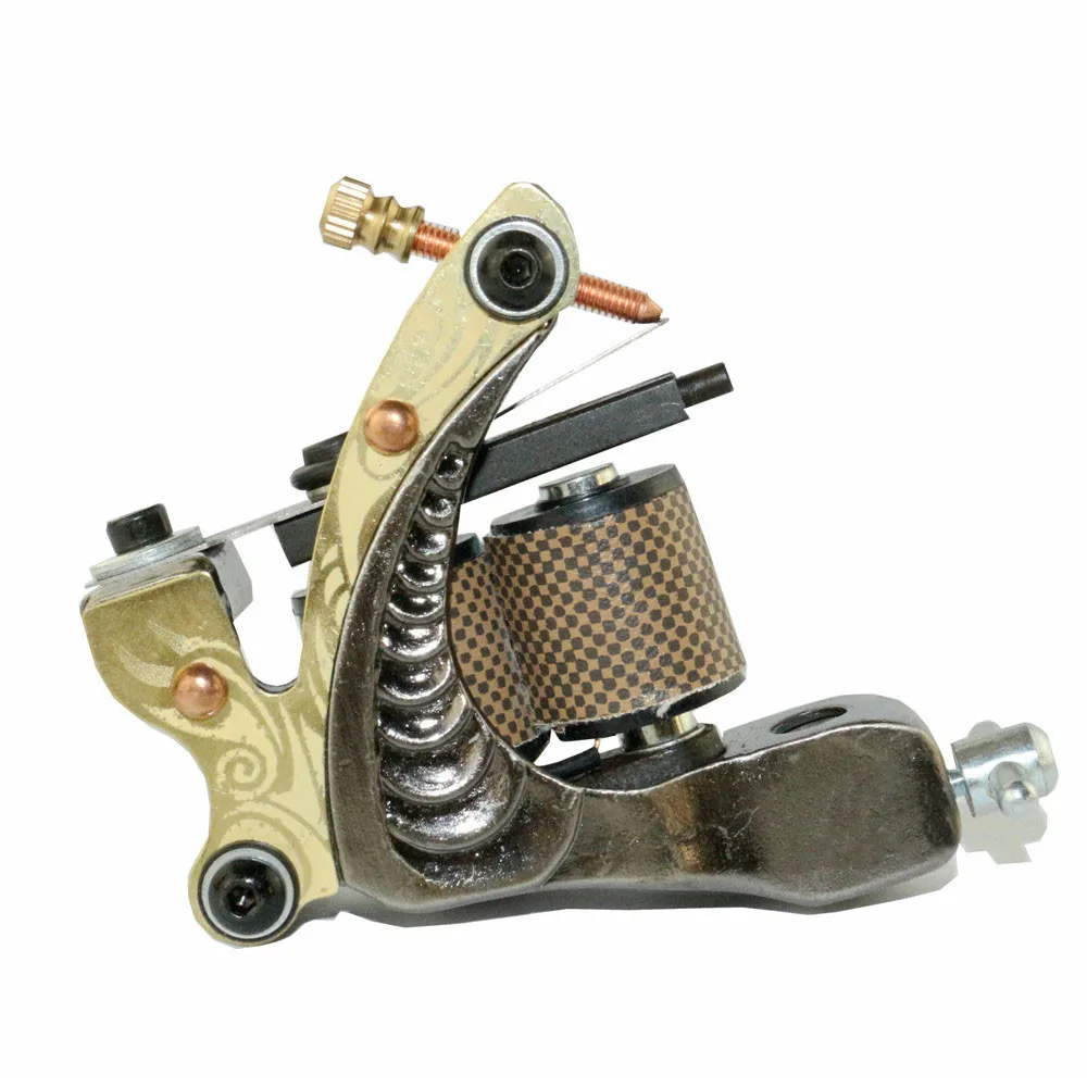 

Professional 10 Wrap Coil Handmade Cast Iron Tattoo Machine Gun Liner and Shader Free Shipping TM-773