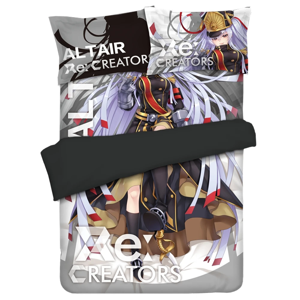 

Anime JK Bedding Sets Re:CREATORS Altair Uniform Princess Cosplay Comforter Set Anime Manga Clear Pattern Washable Home Decor