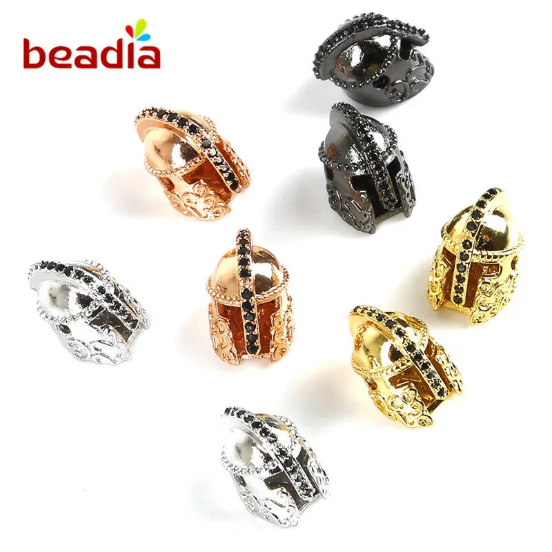 New Fashion Copper Alloy Crown Geometric Beads Electroplated Colors Vintage Charms For DIY Jewelry Making Accessories Bracelets