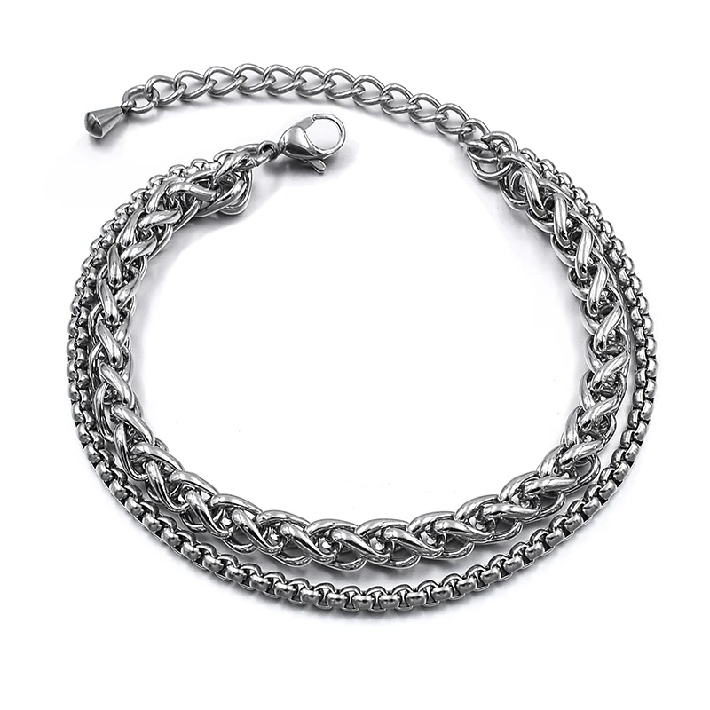 2025 Stainless Steel Beach Anklets For Women Accessories Silver Color Jewelry On Leg Ankle Bracelet Foot Chain Men Anklet Gift