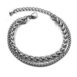 2025 Stainless Steel Beach Anklets For Women Accessories Silver Color Jewelry On Leg Ankle Bracelet Foot Chain Men Anklet Gift