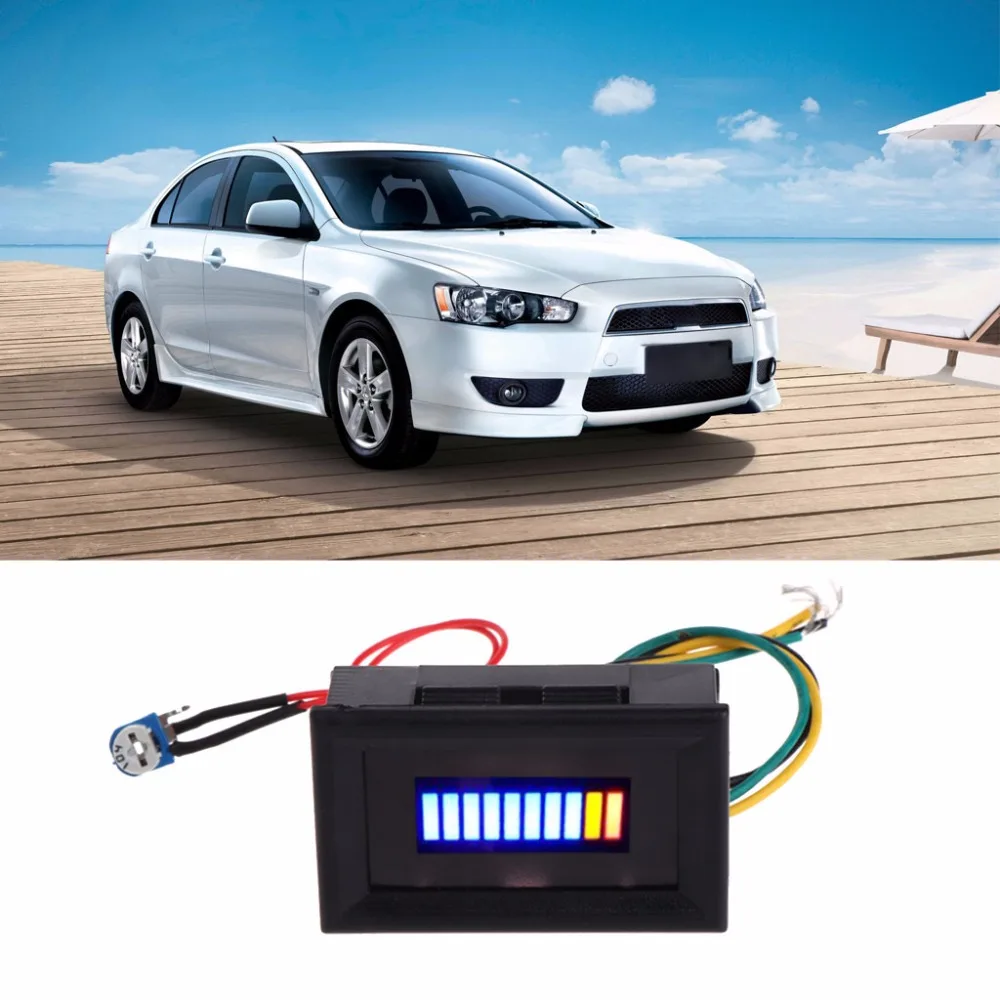 12V Universal Motorcycle Car Oil scale meter LED Oil Fuel level Gauge Indicator